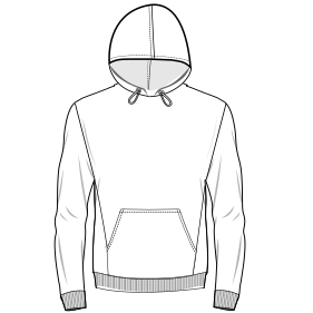 Fashion sewing patterns for MEN Jackets Hoodie Sweatshirt 8005